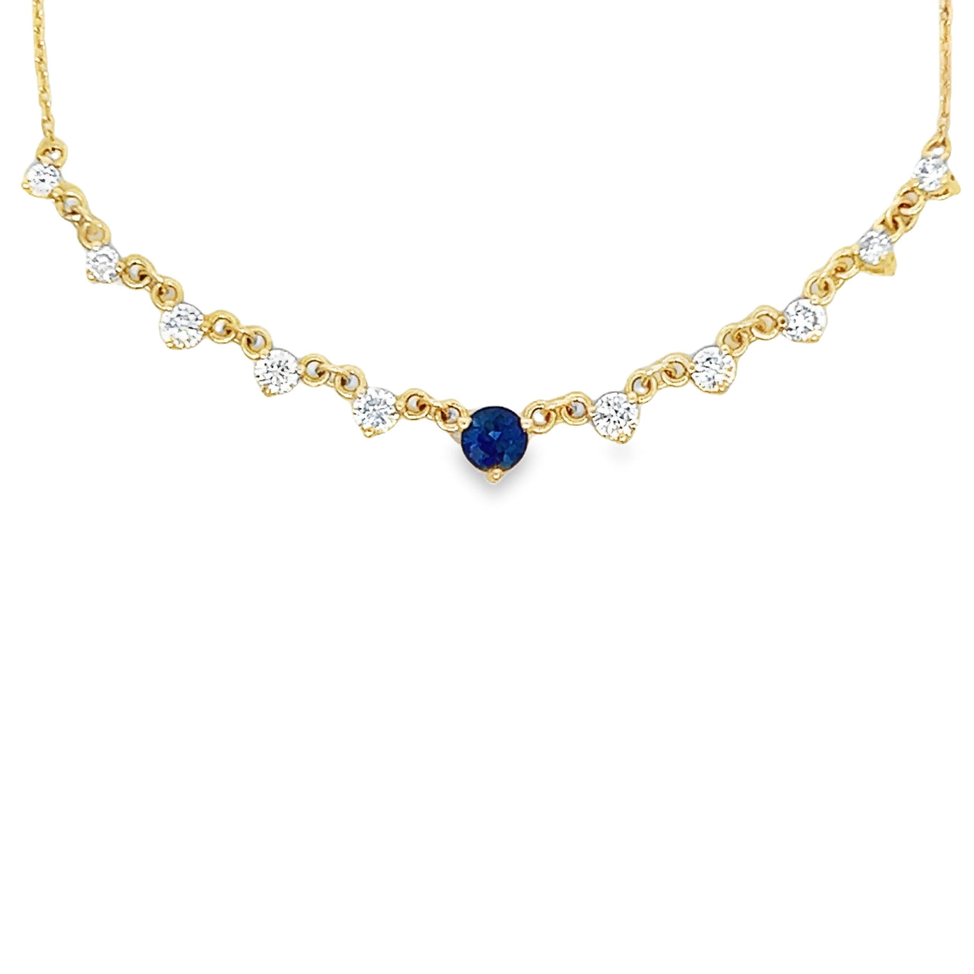 Diamond and Sapphire Bolo Necklace