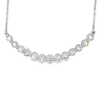 Diamond Curved Bar Necklace