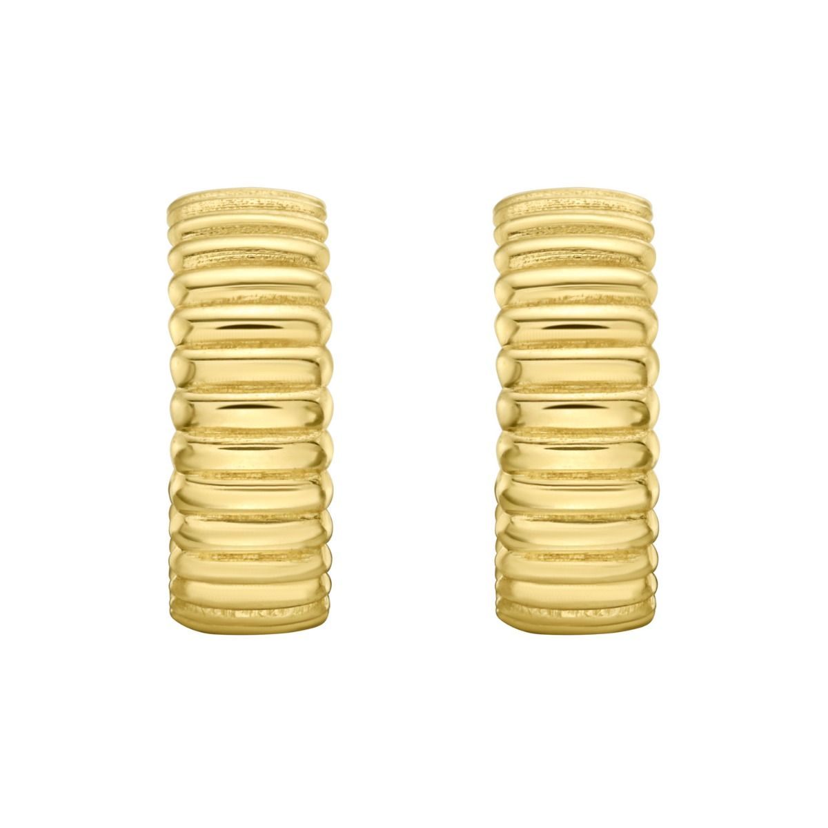 Gold Tubogas Huggie C-Hoops