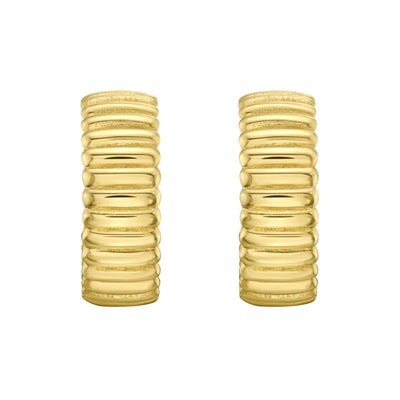 Gold Tubogas Huggie C-Hoops