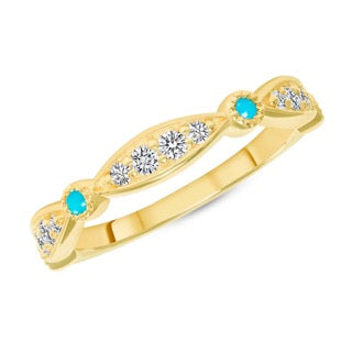 Turquoise and Diamond Stackable Ring