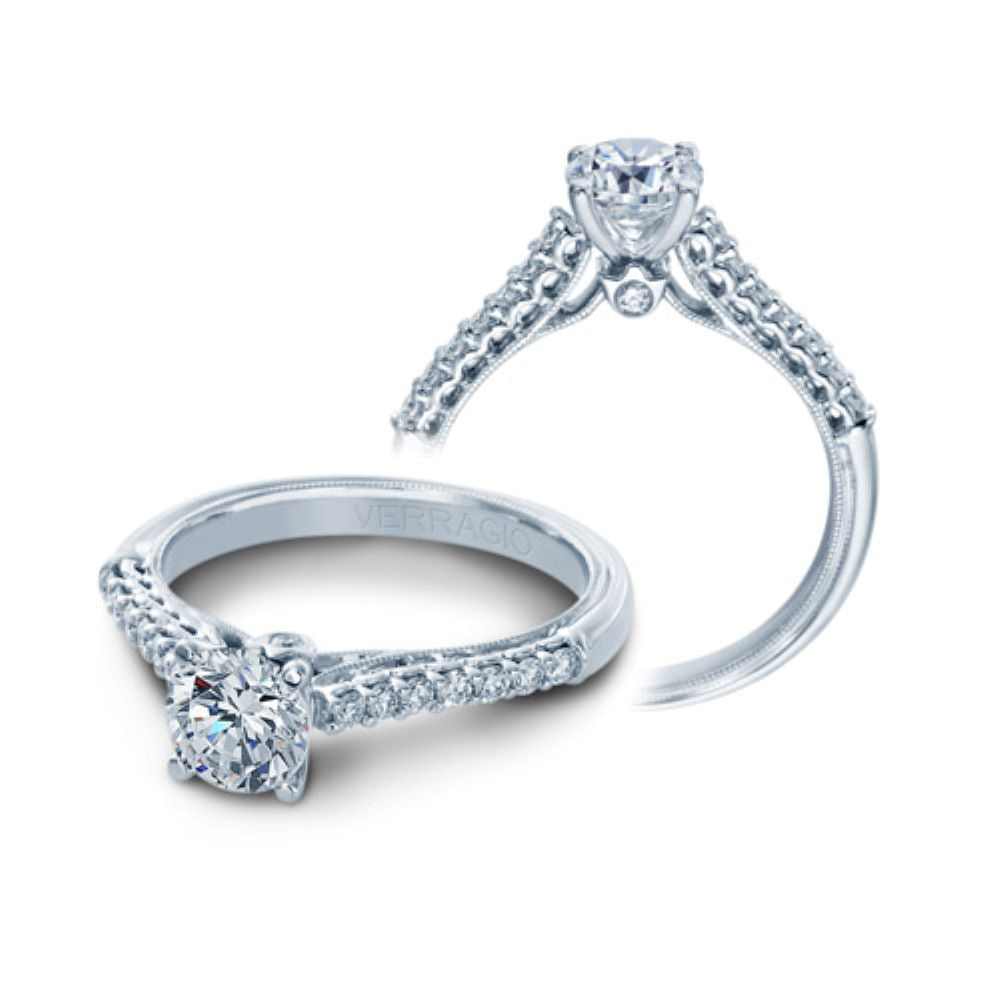 Verragio Single Row Diamond Semi-Mount Engagement Ring from the Venetian Collection