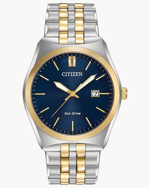 Citizen Corso Eco-Drive Two-Tone Watch with a Deep Blue Dial