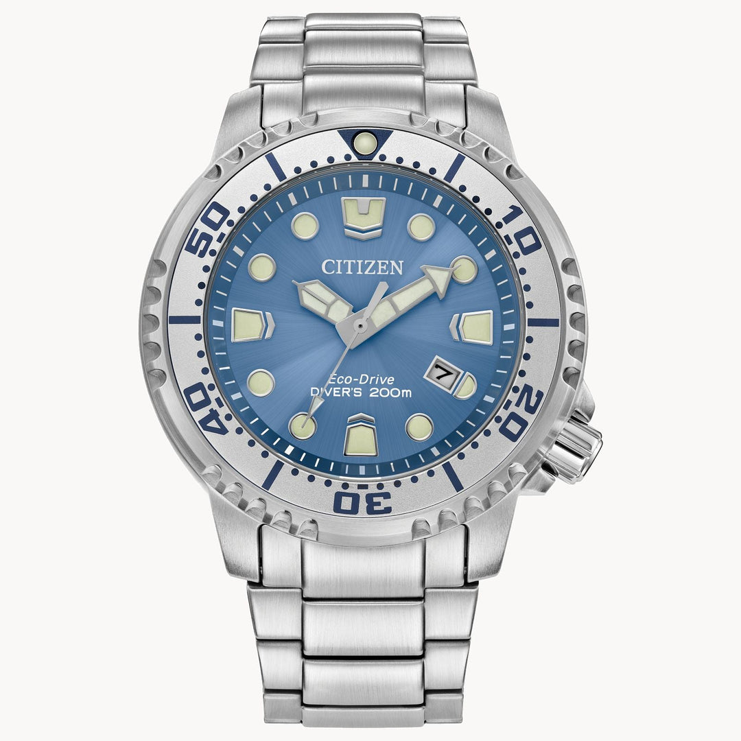 Citizen Promaster Dive 200m Eco Drive Stainless Steel Watch with a Lig