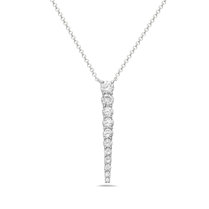 Graduated Diamond Drop Necklace