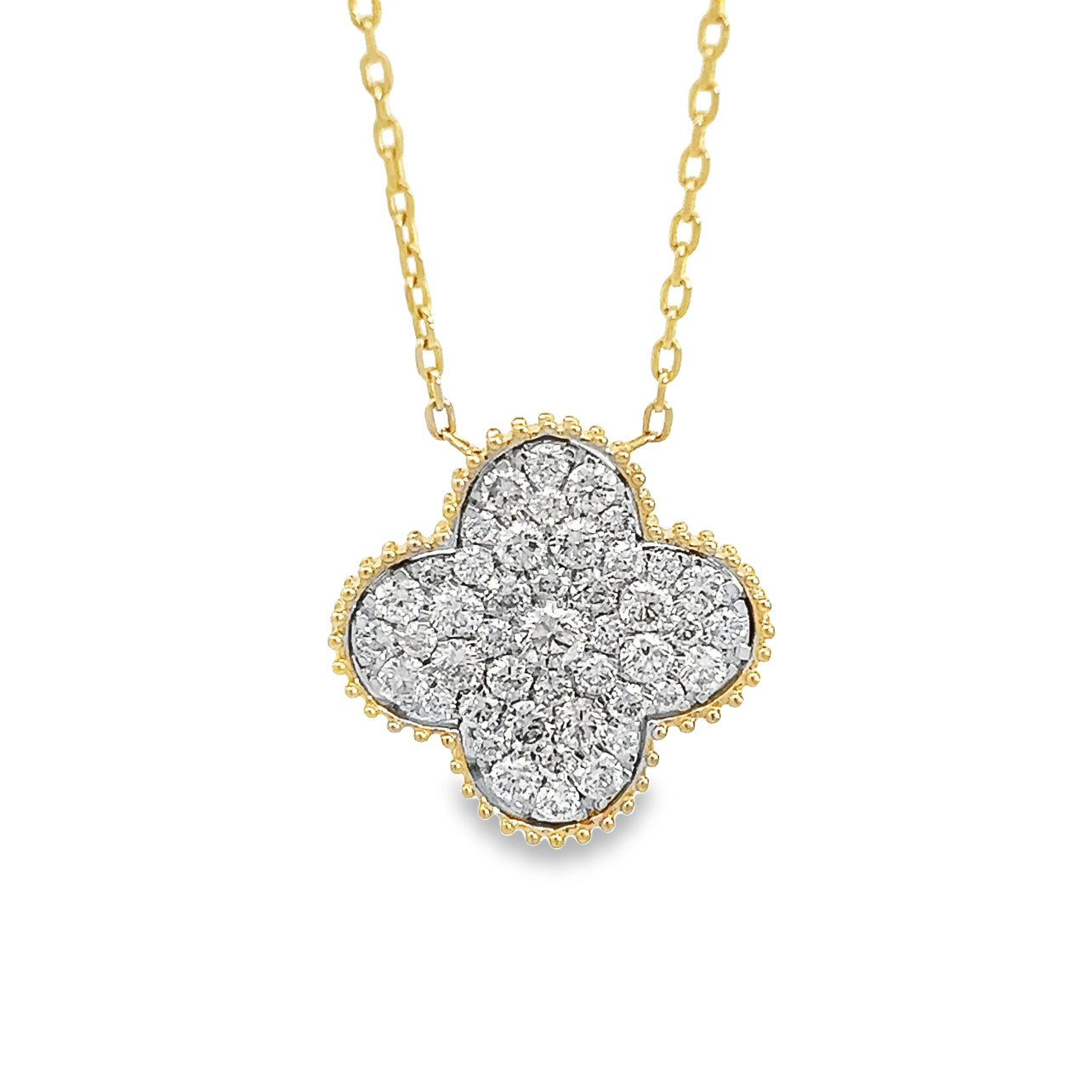 Diamond Pave' Clover Necklace