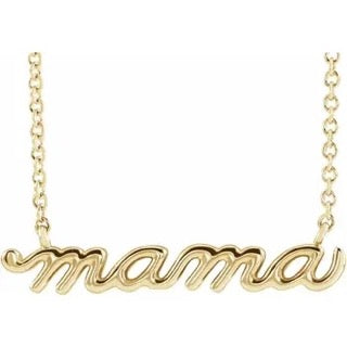 "mama" Script Necklace