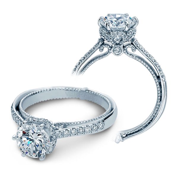 Verragio Floral Tiara Diamond Semi-Mount Engagement Ring from the Couture Collection
